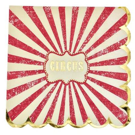 Vintage Stripey Circus Napkins I Circus Party Tableware I My Dream Party Shop UK