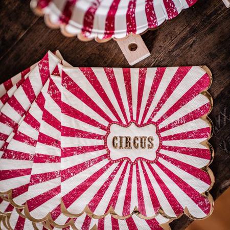 Red and White Striped Circus Napkins I Circus Party Decorations I My Dream Party Shop UK