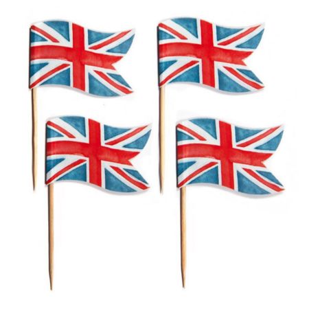 Vintage Union Jack Flag Cupcake Picks I Royal Coronation Party Supplies I My Dream Party Shop UK