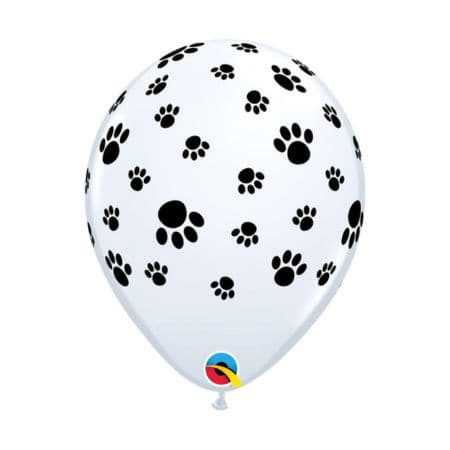 White Paw Print Latex Balloons I Dog Birthday Party I My Dream Party Shop