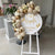 White Sand, Lace and Gold Baby Shower Mini Balloon Arch on Easel I My Dream Party Shop Ruislip