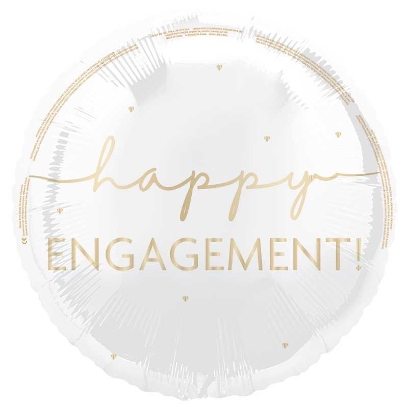 White and Gold Engagement Balloon I Engagement Party Decorations I My Dream Party Shop UK