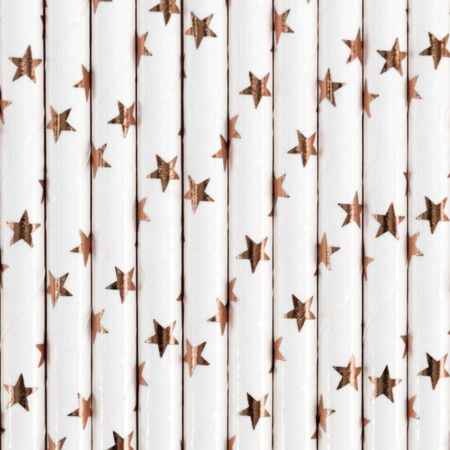 Rose Gold Star Paper Straws I Rose Gold Party Decorations I My Dream Party Shop UK