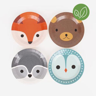 Forest Animals Party Plates I Forest Animals Party Supplies I My Dream Party Shop UK