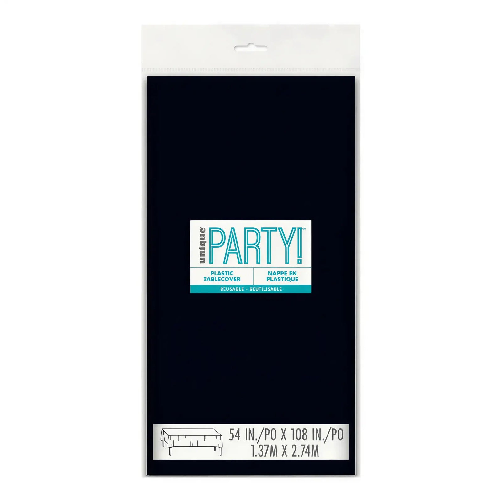 Black Plastic Table Cover Unique I Black Party Decorations I My Dream Party Shop UK