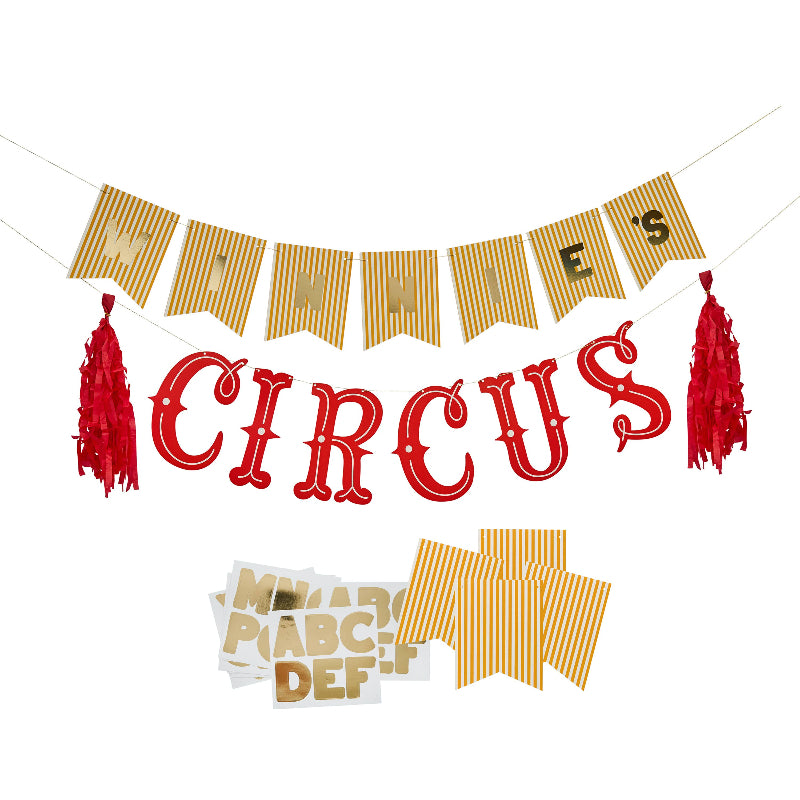 Custom Circus Party Garland I Circus Party Decorations I My Dream Party Shop UK