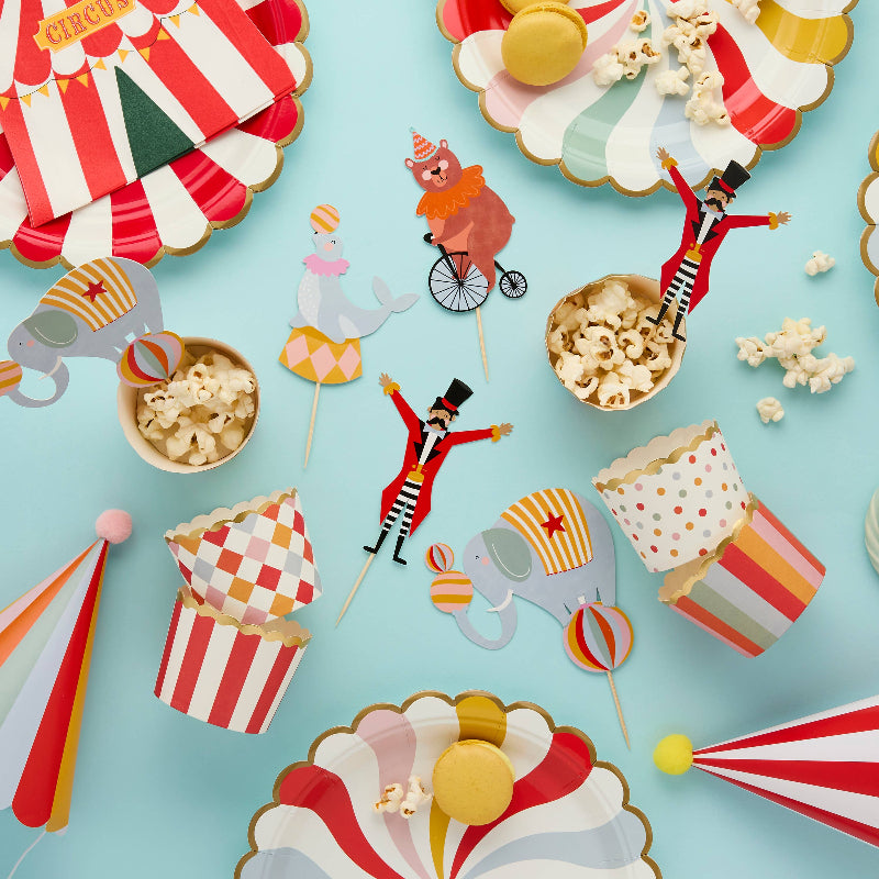 Circus Food Cups and Picks I Circus Party Decorations I My Dream Party Shop UK