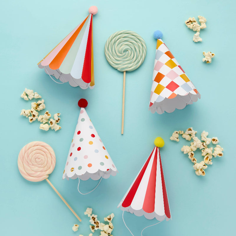 Colourful Pom Pom Circus Party Hats I Circus Party Supplies I My Dream Party Shop UK