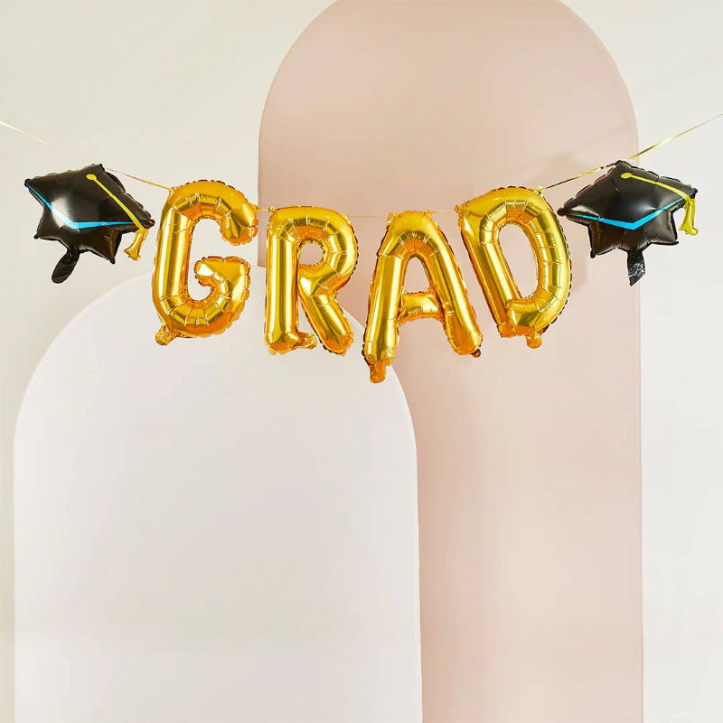 Gold Graduation Balloon Bunting I Graduation Party Decorations I My Dream Party Shop UK