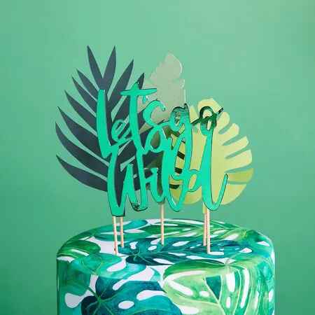 Lets Go Wild Cake Topper Set I Tropical Party Supplies I My Dream Party Shop UK