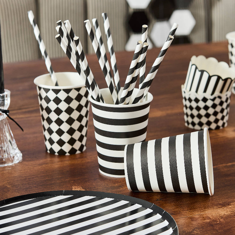 Black and White Cups I Monochrome Party Supplies I My Dream Party Shop UK