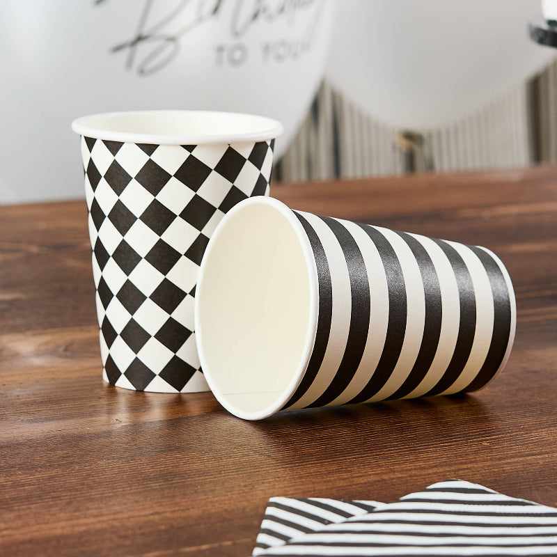 Black and White Party Cups I Monochrome Party Tableware I My Dream Party Shop UK