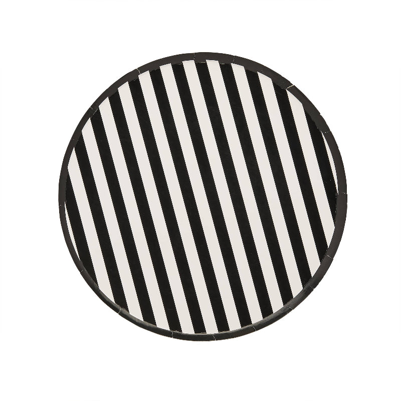 Black and White Striped Plates I Black and White Party Supplies I My Dream Party Shop UK
