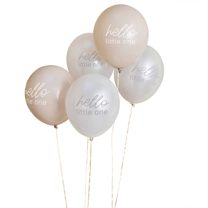 Neutral Hello Little One Latex Balloons I Neutral Gender Reveal Balloons I My Dream Party Shop UK