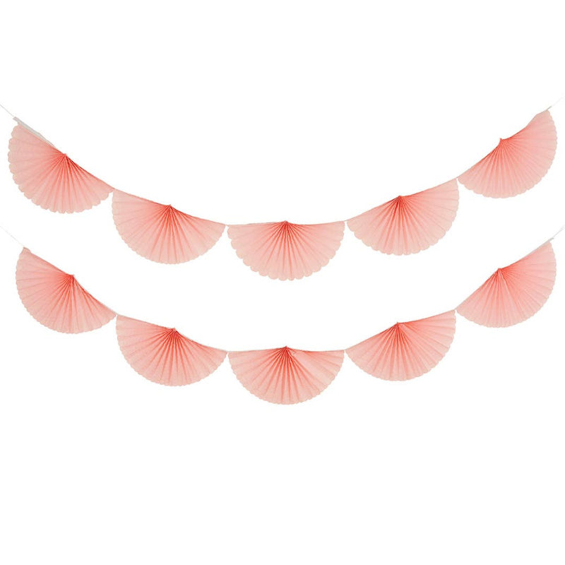 Light Pink Fan Garland I Pink Party Decorations I My Dream Party Shop UK