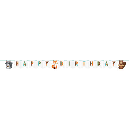 Woodland Animals Birthday Banner I Woodland Animals Party Supplies I My Dream Party Shop UK