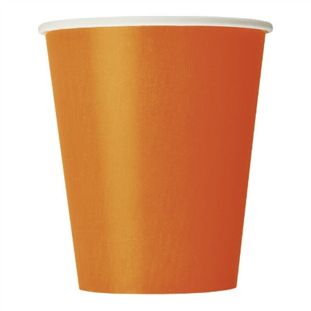 Pumpkin Orange Paper Cups I Orange Party Tableware I My Dream Party Shop UK