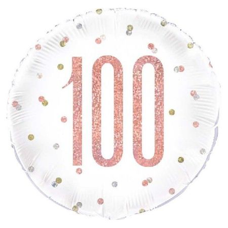 100 Rose Gold Glitz Balloon I 100th Birthday Party Decorations I My Dream Party Shop UK