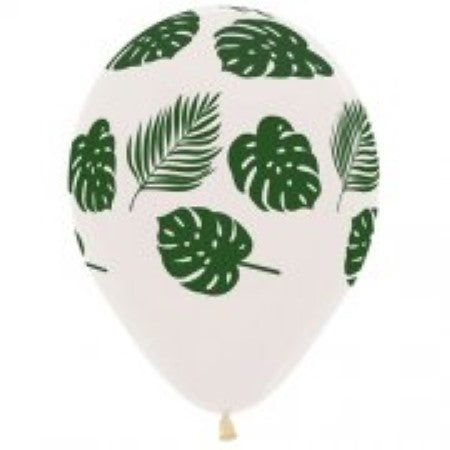 12 Inch Tropical Leaves Clear Latex Balloons I Tropical Party I My Dream Party Shop I UK