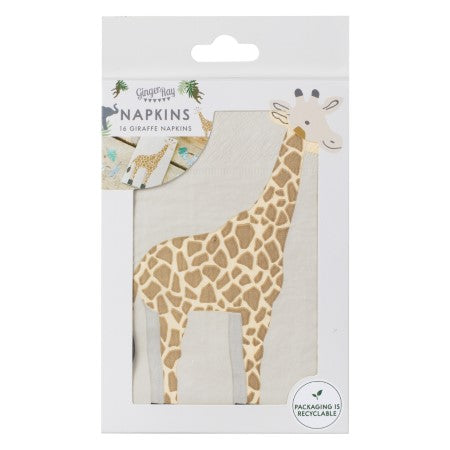 Giraffe Paper Napkins Ginger Ray I Jungle Party Decorations I My Dream Party Shop UK