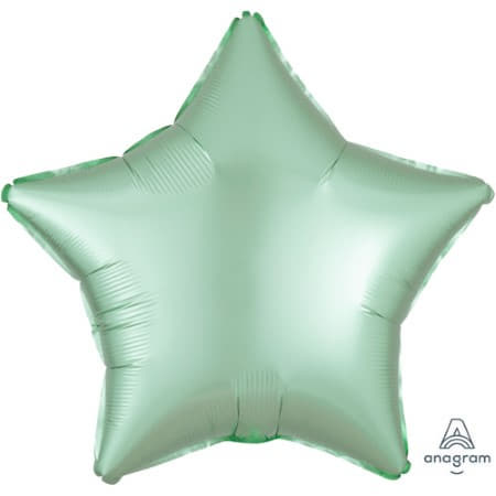 Satin Luxe Pastel Mint Green Star Foil Balloon I Modern Party Balloons I My Dream Party Shop UK