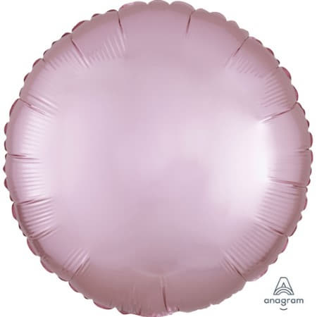 Satin Luxe Pastel Pink Round Foil Balloon I Modern Party Balloons I My Dream Party Shop UK