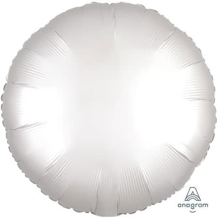 White Satin Luxe Round Balloon I Modern Party Balloons I My Dream Party Shop UK