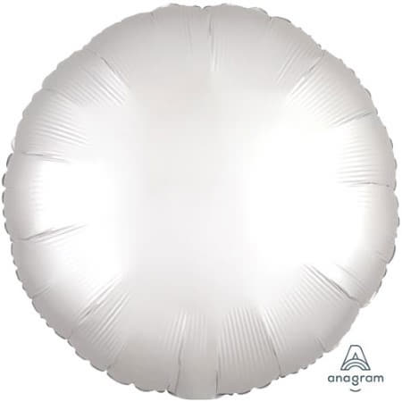 Satin Luxe White Round Foil Balloon I Modern Party Balloons I My Dream Party Shop UK