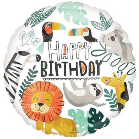 Happy Birthday Get Wild Balloon I Jungle Party Supplies I My Dream Party Shop