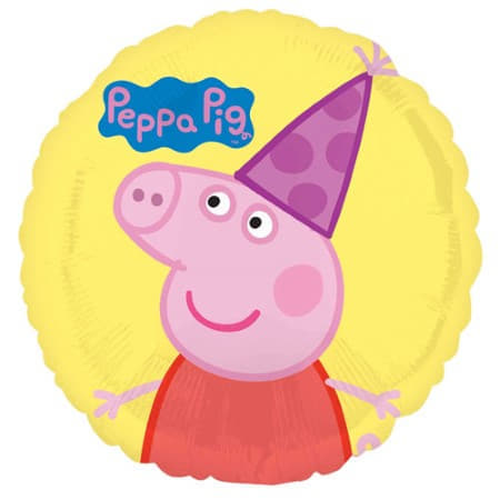 Yellow Peppa Pig Round Foil Balloon I Peppa Pig Party Supplies I My Dream Party Shop UK