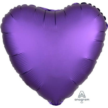 Satin Luxe Purple Heart Foil Balloon I Modern Party Balloons I My Dream Party Shop UK