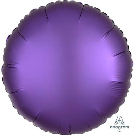 Satin Luxe Purple Round Foil Balloon I Modern Party Balloons I My Dream Party Shop UK