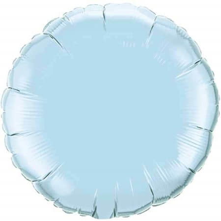 Pearl Light Blue Round Foil Balloon Qualatex  I Pastel Party Decorations I My Dream Party Shop UK