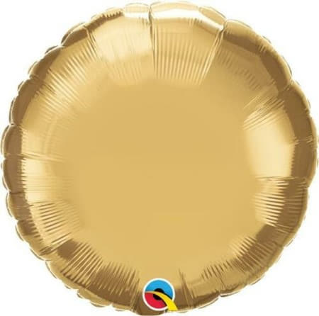 Qualatex Chrome Gold Round Foil Balloon I Modern Gold Party Decorations I My Dream Party Shop UK