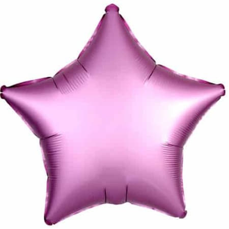Satin Luxe Flamingo Pink Star Foil Balloon I Modern Party Balloons I My Dream Party Shop UK