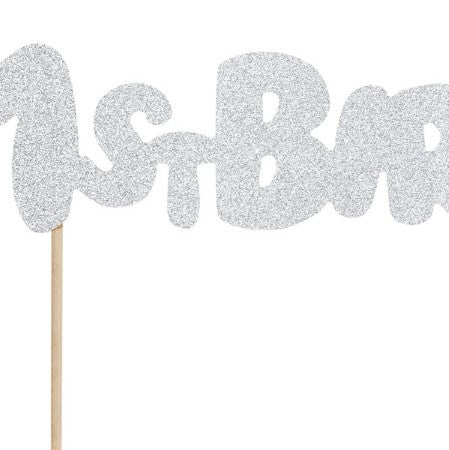 Silver Glitter 1st Birthday Cake Topper I First Birthday Decorations I UK