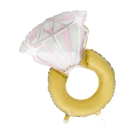 Gold, White and Pink Engagement Ring Balloon I Engagement Party Balloons I My Dream Party Shop