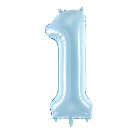Gigantic Pale Blue Foil Number One Balloon 34 Inches I Milestone Birthdays I My Dream Party Shop