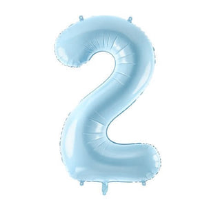 Gigantic Pale Blue Foil Number Two Balloon 34 Inches I Milestone Birthdays I My Dream Party Shop