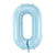 Blue Foil Number Zero Balloon, 34 Inches