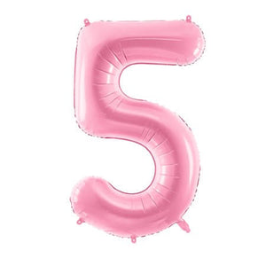 Gigantic Pale Pink Foil Number Five Balloon 34 Inches I Milestone Birthdays I My Dream Party Shop UK