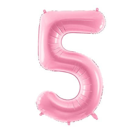 Helium Inflated Pale Pink Foil Number Balloons for Collection Ruislip I My Dream Party Shop