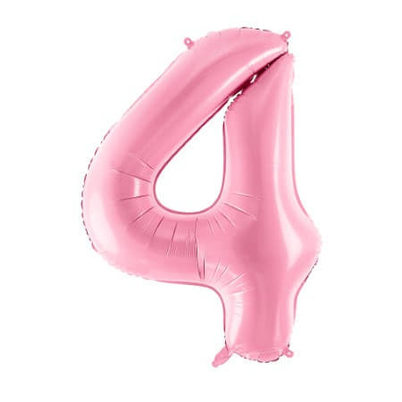 Helium Inflated Pale Pink Foil Number Balloons for Collection Ruislip I My Dream Party Shop