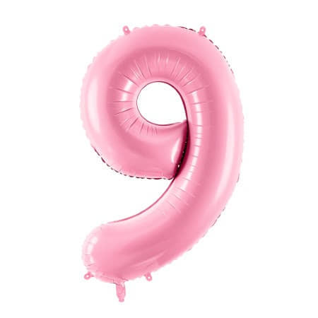 Helium Inflated Pale Pink Foil Number Balloons for Collection Ruislip I My Dream Party Shop