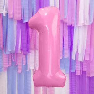Gigantic Pale Pink Foil Number Balloons 34 Inches I Milestone Birthdays I My Dream Party Shop 
