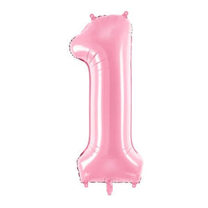 Gigantic Pale Pink Foil Number One Balloon 34 Inches I Milestone Birthdays I My Dream Party Shop UK