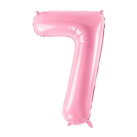 Helium Inflated Pale Pink Foil Number Balloons for Collection Ruislip I My Dream Party Shop