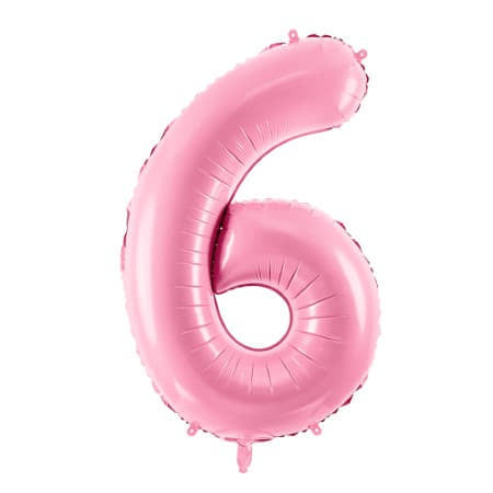 Gigantic Pale Pink Foil Number Six Balloon 34 Inches I Milestone Birthdays I My Dream Party Shop UK