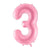 Helium Inflated Pale Pink Foil Number Balloons for Collection Ruislip I My Dream Party Shop 