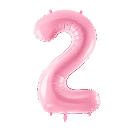 Gigantic Pale Pink Foil Number Two Balloon 34 Inches I Milestone Birthdays I My Dream Party Shop UK